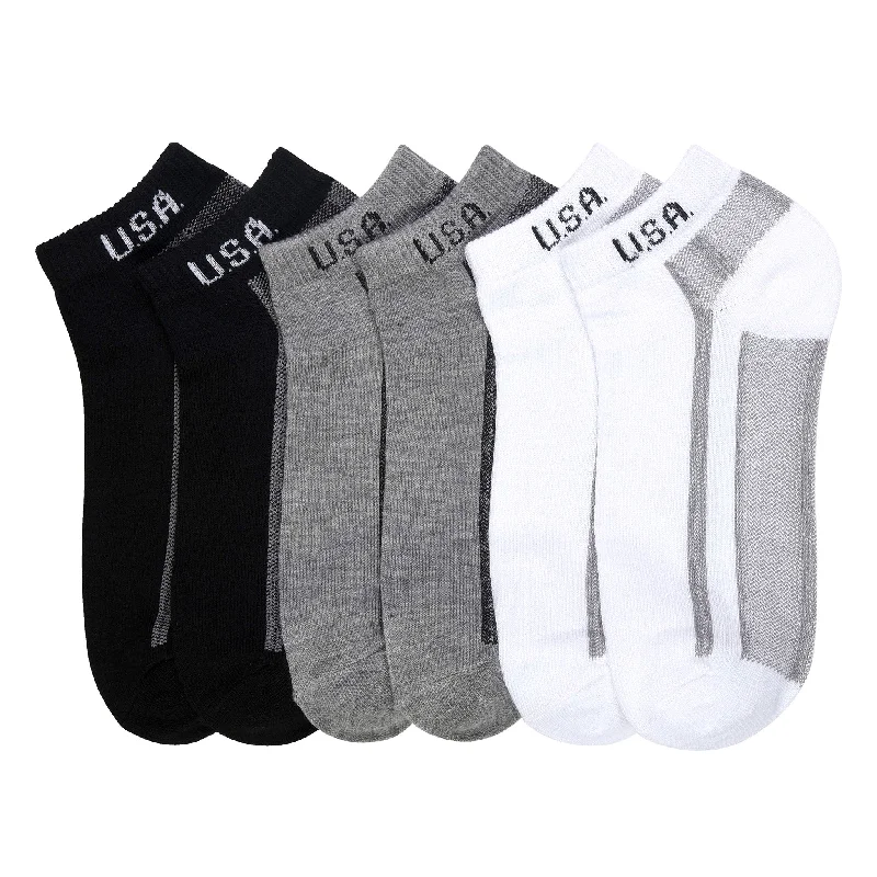 Durable compression sports socks-KNOCKER COTTON BLEND LOW CUT SOCKS (30043_ASTU)