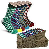 Thick insulated cabin socks-Men Novelty Fashion Dress Socks-5 Pair Fancy Power Sock-Fun Colorful Theme Socks