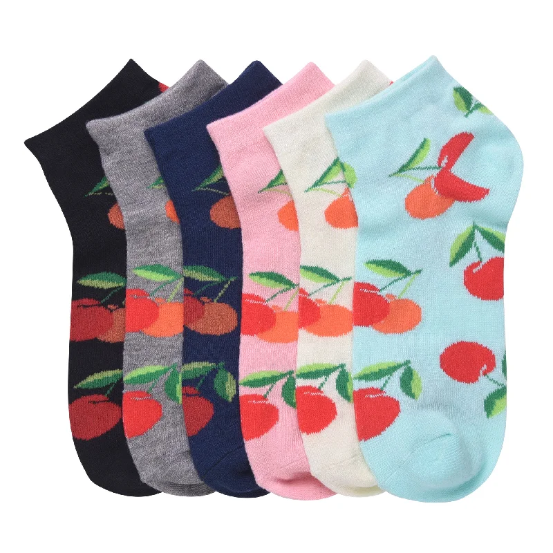 Non-slip pilates socks-MAMIA SPANDEX SOCKS (CHERRY2)