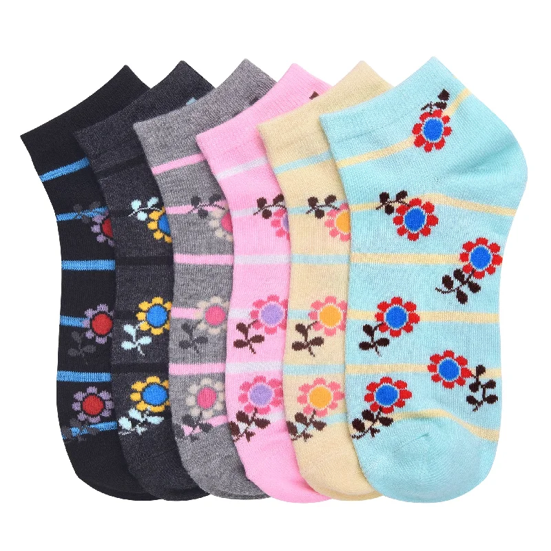 Women’s scalloped-edge socks-MAMIA SPANDEX SOCKS (DANCING)