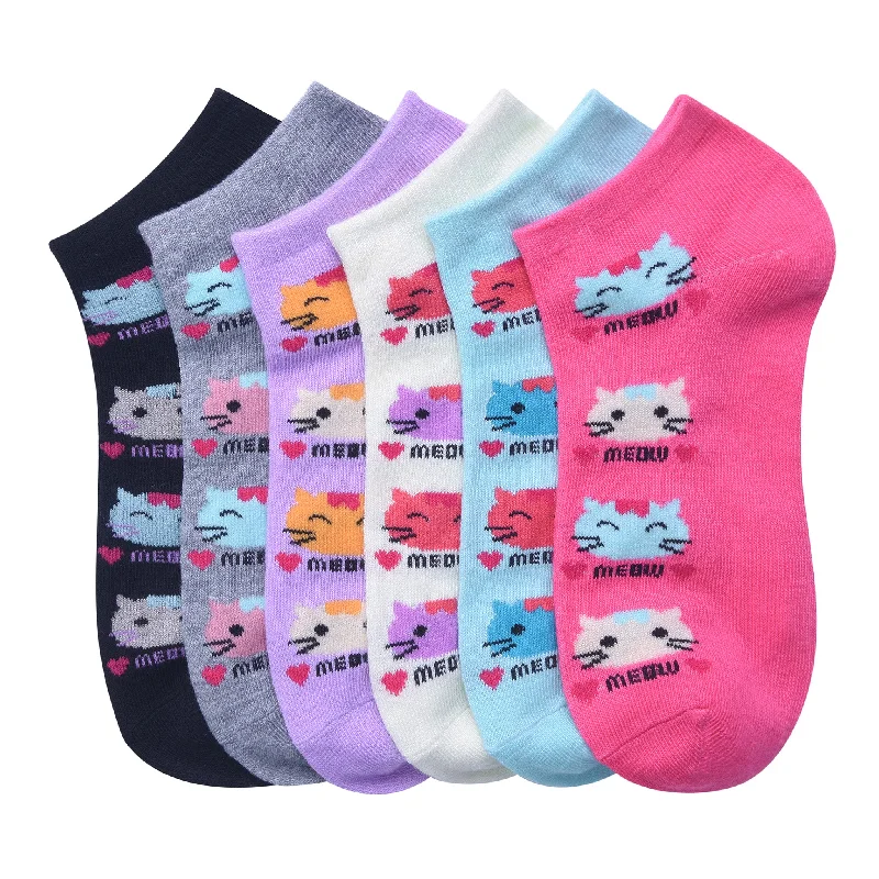 Thin moisture-wick socks-MAMIA SPANDEX SOCKS (MEOW3)