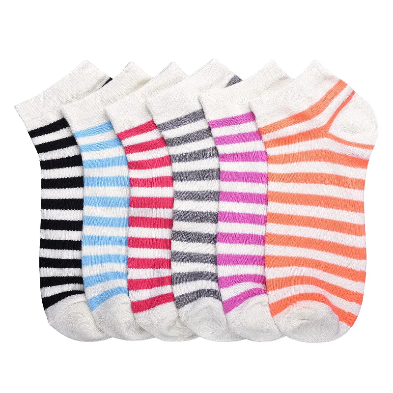 Breathable running crew socks-MAMIA SPANDEX SOCKS (STRIPE)