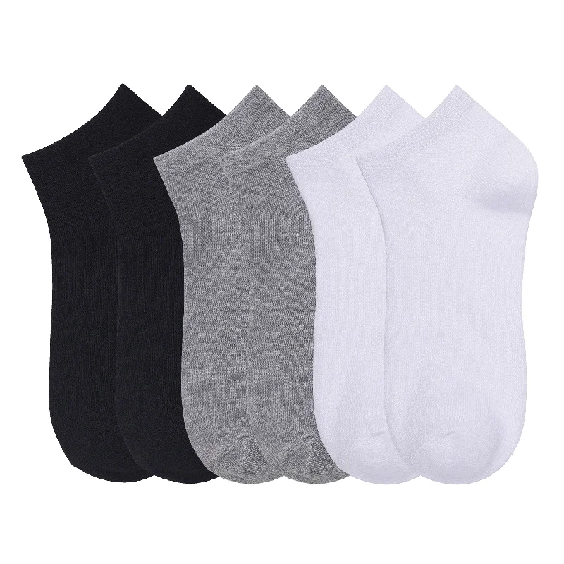 Organic cotton everyday socks-MAMIA LOW CUT PLAIN SPANDEX SOCKS (70033_ASST)