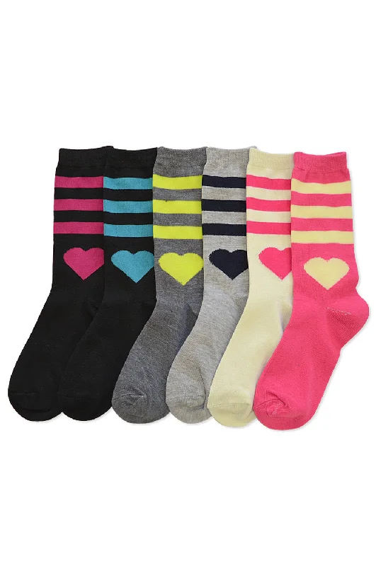 Women’s scalloped-edge socks-MAMIA LADIES DESIGN CREW SOCKS (SWEETY)