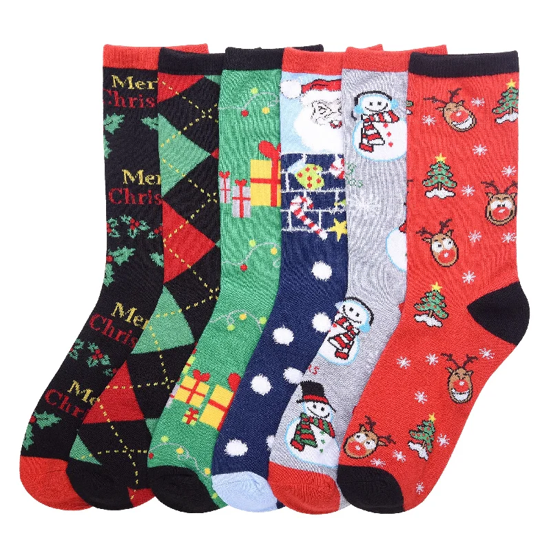 Anti-blister trail socks-MAMIA LADIES DESIGN CREW SOCKS (X-MAS)