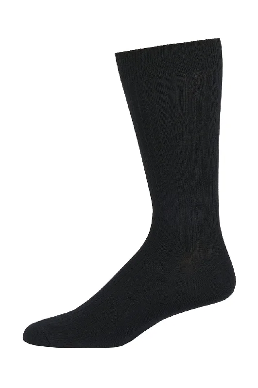 Plush chenille lounge socks-KNOCKER MEN'S DRESS SOCKS (9965_BLACK)