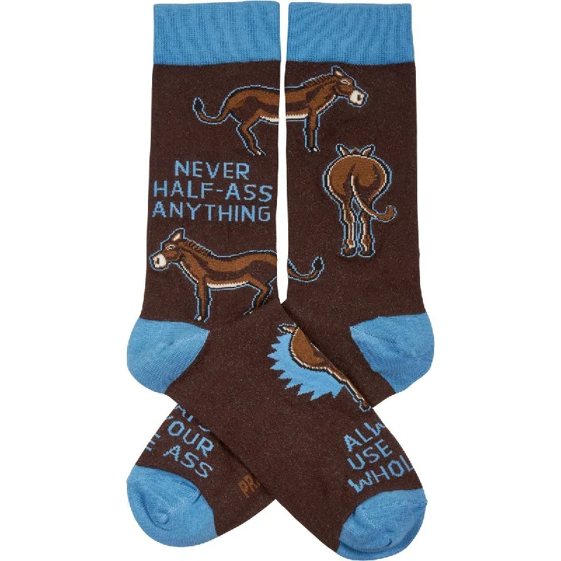 Men’s minimalist dress socks-Always Use Your Whole Ass Funny Socks | Snarky Unisex Socks