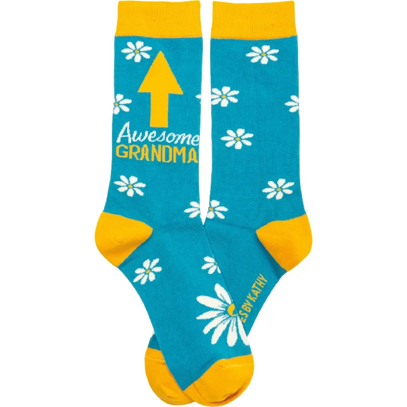 Warm merino winter socks-Awesome Grandma Funny Novelty Socks with Cool Design, Bold/Crazy/Unique Specialty Dress Socks