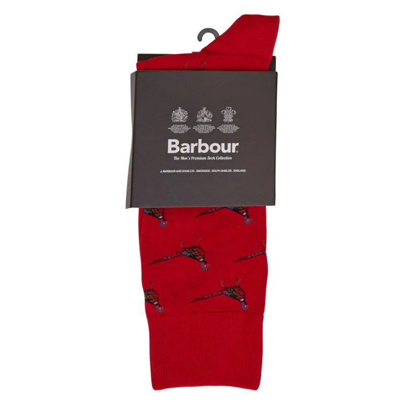 Cozy fuzzy sleep socks-Barbour Mavin Sock - Red