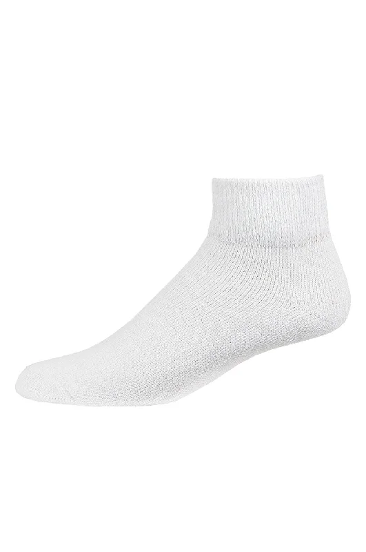 Trendy geometric print socks-BURUKA QUARTER DIABETIC SOCKS (BK185D_WHITE)