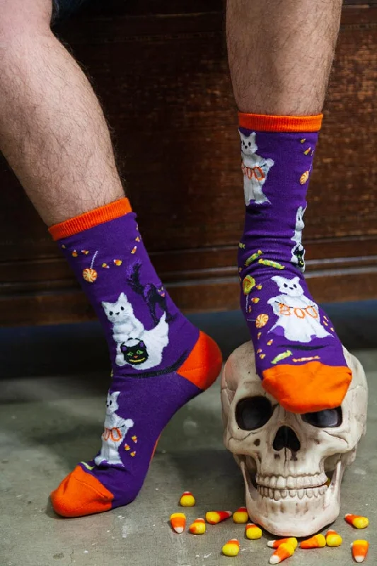 Warm thermal hiking socks-Catspurr the Feline Ghost Crew