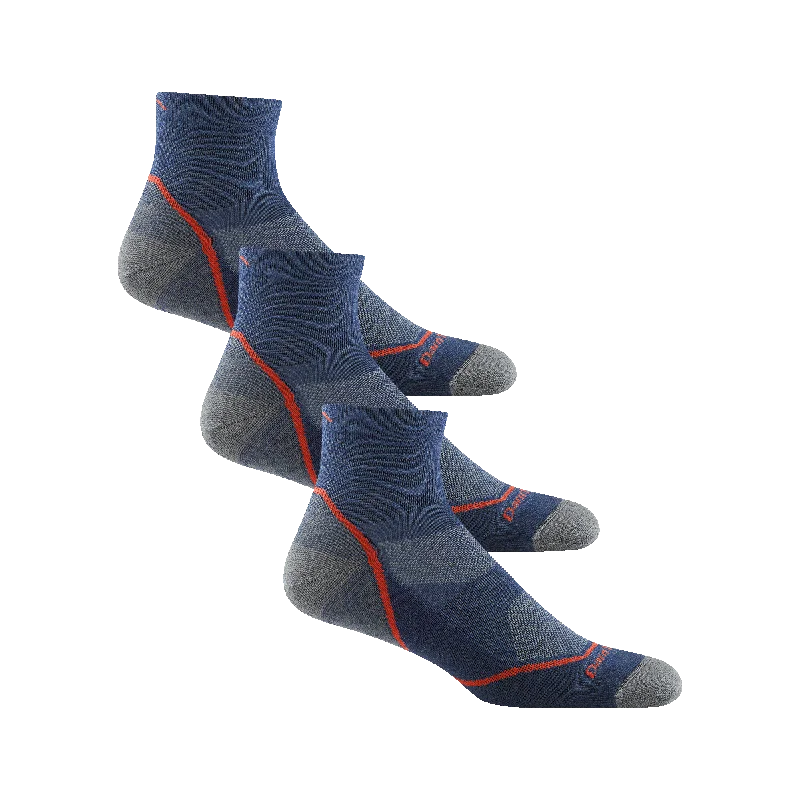 Lightweight sport liner socks-Darn Tough Mens Light Hiker Quarter Lightweight 3-Pack Socks