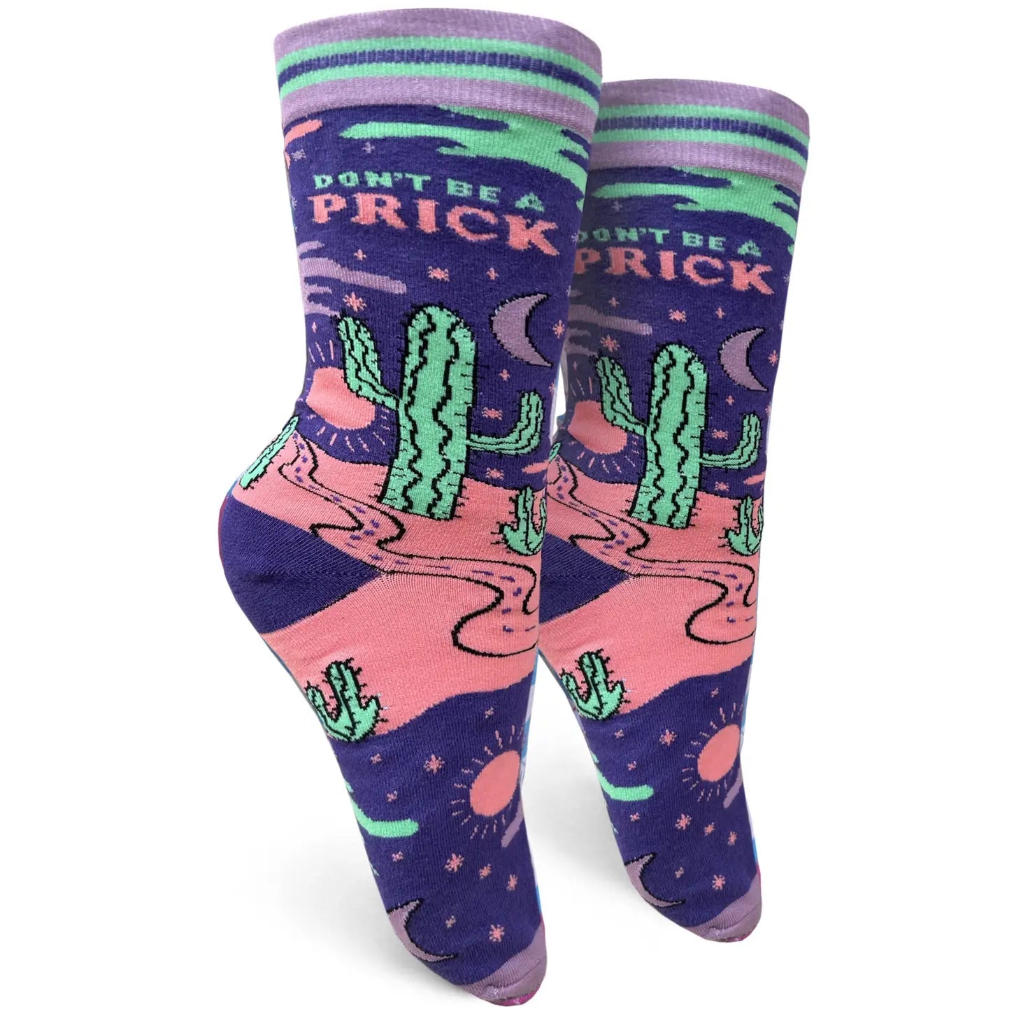 Stylish herringbone socks-Don't be a Prick Cactus Women's Socks