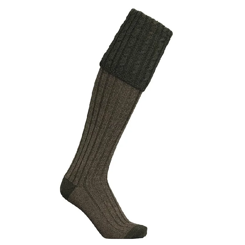 Breathable mesh running socks-Laksen Westwood Mens Merino Shooting Socks - Loden Mix