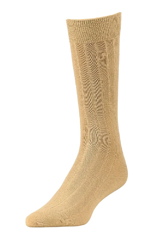 Fun food-themed socks-LIBERO MEN'S DRESS CREW SOCKS (LBC200_1-KHAKI)