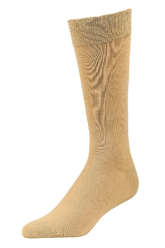 Soft cotton-cashmere socks-LIBERO MEN'S DRESS CREW SOCKS (LBC200_KHAKI)