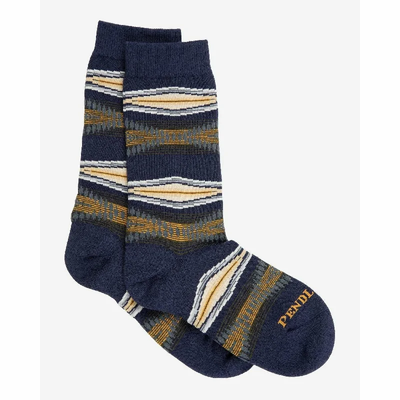 Soft bamboo knee-high socks-Pendleton Crescent Bay Crew Socks