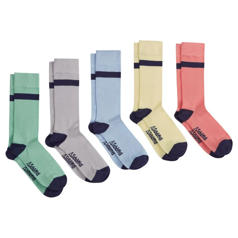 Thin bamboo running socks-Schoffel Mens Bamboo Socks (Box of 5) 7-11 UK - Cloud