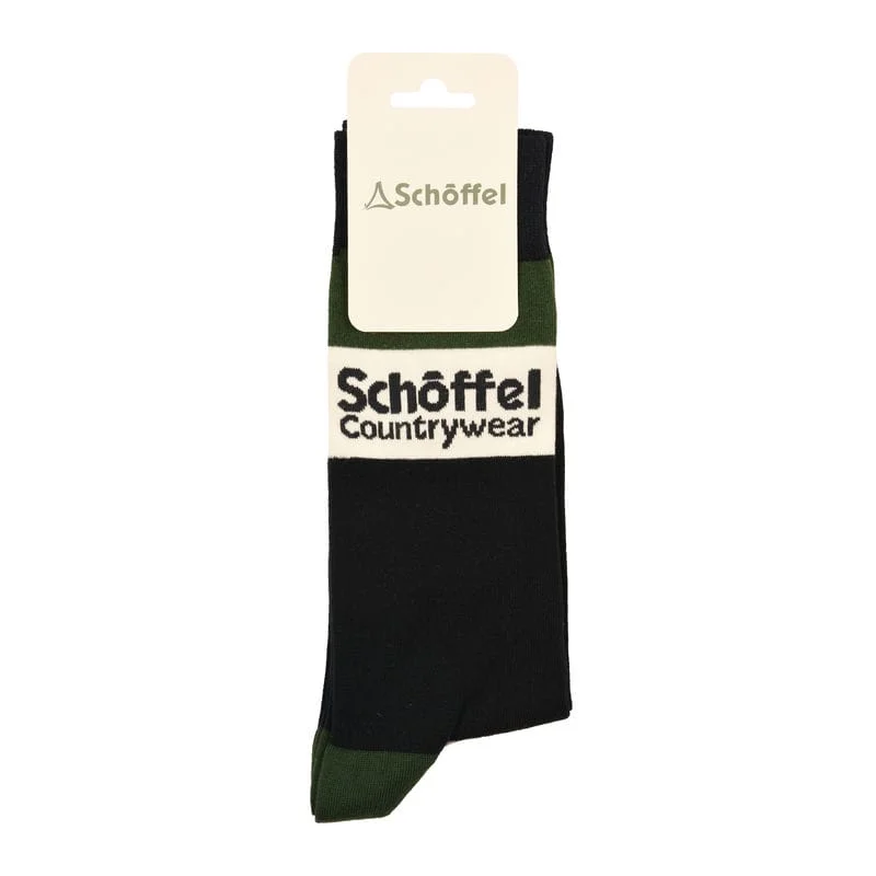 Men’s quick-dry socks-Schoffel Mens Cotton Sock - Pine Heritage