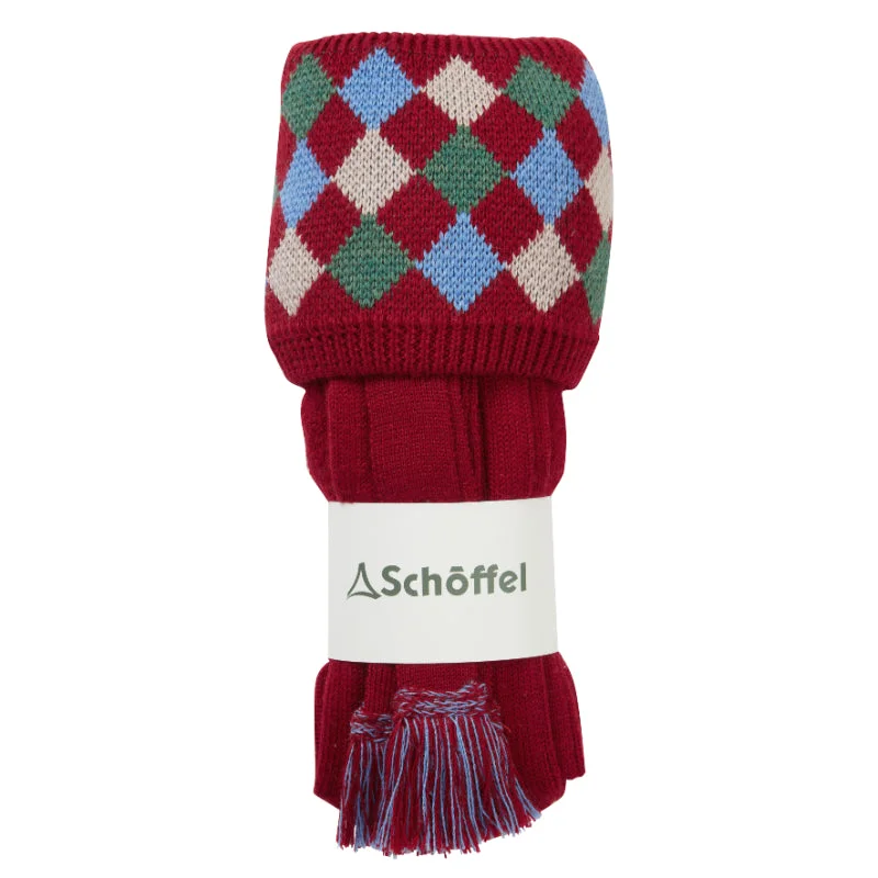 Trendy ombre fade socks-Schoffel Ptarmigan II Merino Shooting Sock - Red