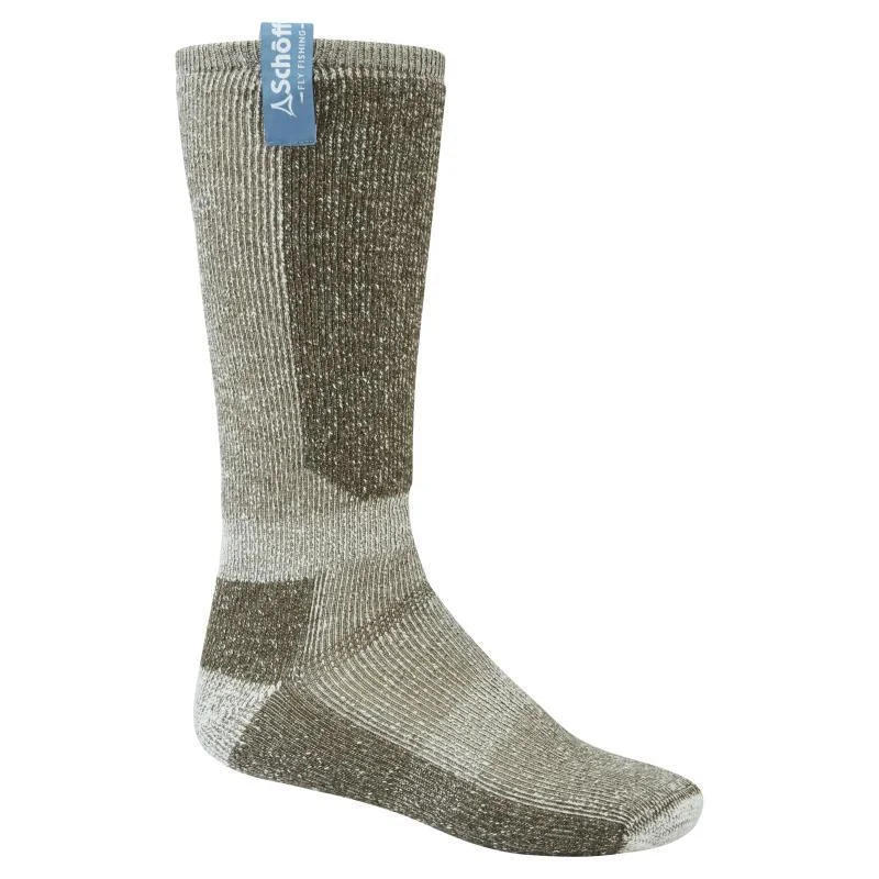 Cozy sherpa-lined socks-Schoffel Technical Fly Fishing Merino Socks - Loden