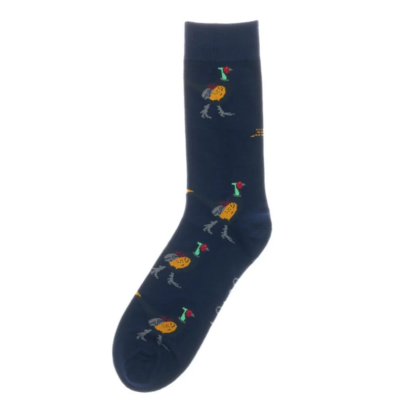 Lightweight liner socks-Shuttle Socks - Navy Pheasant