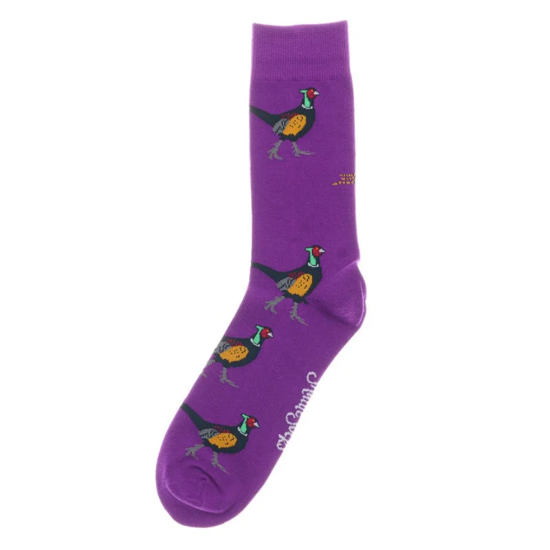 Thin anti-slip socks-Shuttle Socks - Purple Pheasant