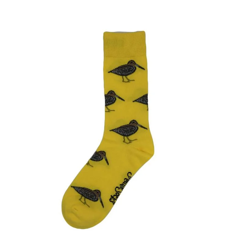 Soft alpaca blend socks-Shuttle Socks - Yellow Woodcock UK 8-12