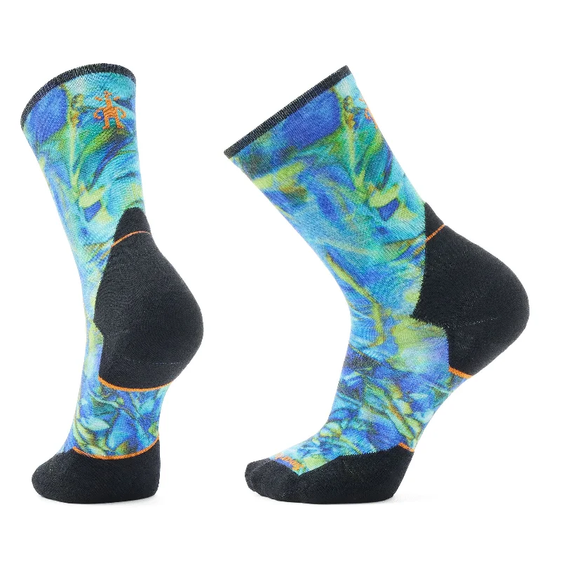 Organic hemp casual socks-Smartwool Trail Run Targeted Cushion Reflections Print Crew Socks