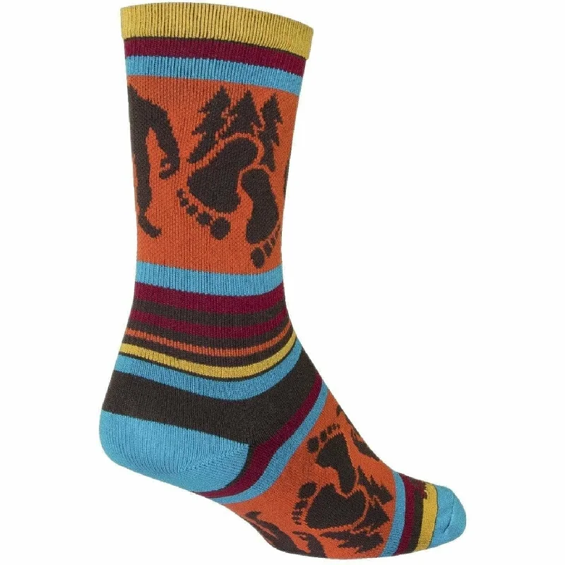 Trendy zigzag print socks-SockGuy Big Footin Performance Crew Socks