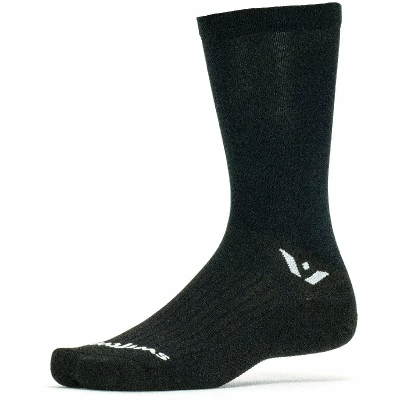 Soft bamboo-blend socks-Swiftwick Aspire Seven Crew Socks