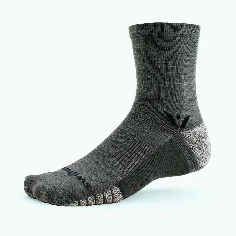 Soft silk blend socks-Swiftwick Flite XT Trail Five Crew Socks