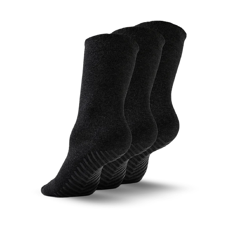 Thin moisture-wicking socks-Test Crew Black 3-Pack