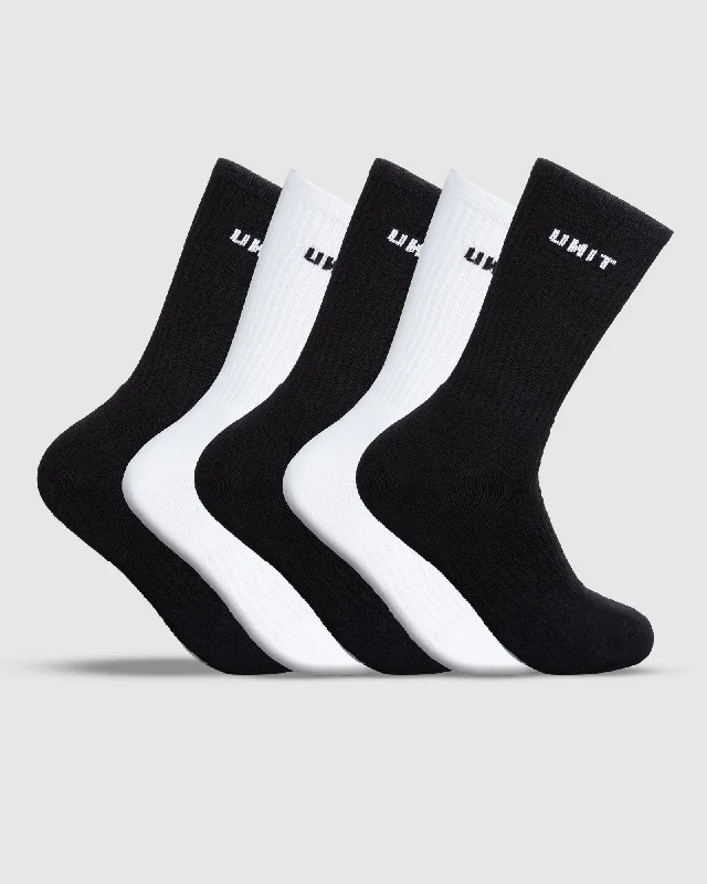 Warm insulated winter socks-UNIT Mens Storm Bamboo Socks - 5 Pack