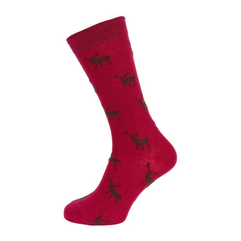 Plush chenille lounge socks-William Powell Cotton Country Socks - Stag