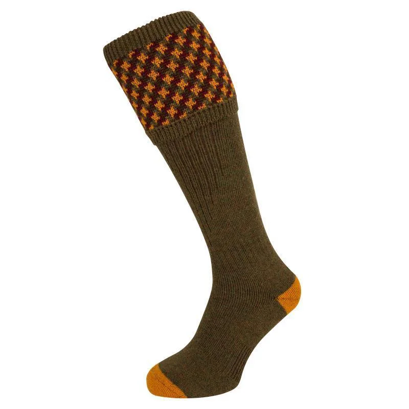 Men’s solid dress socks-William Powell Cromarty Mens Merino Shooting Socks - Bracken