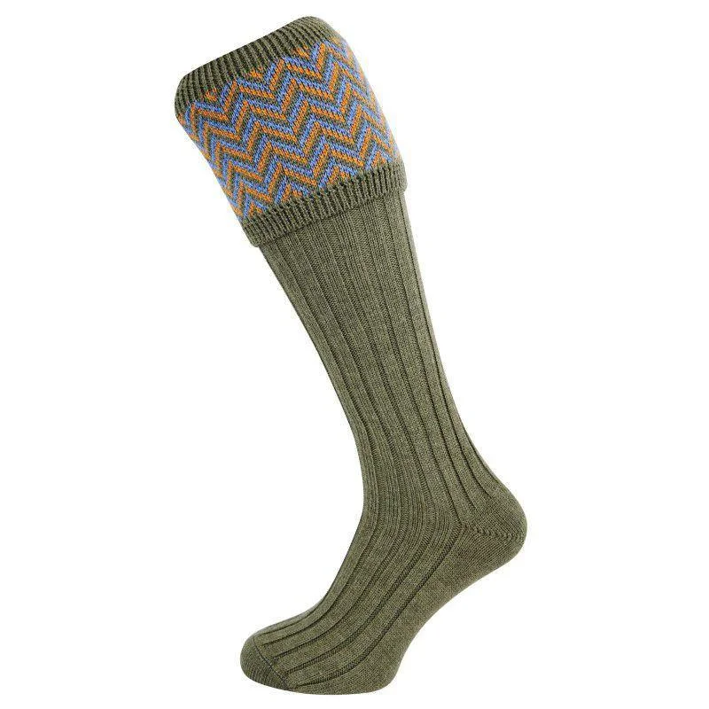 Thick wool cabin socks-William Powell Mens Merino Shooting Socks - Glenesk