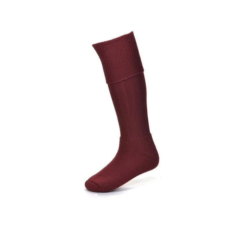 Men’s ribbed athletic socks-William Powell Scarba Cushioned Foot Merino Mix Mens Socks - Brick Red