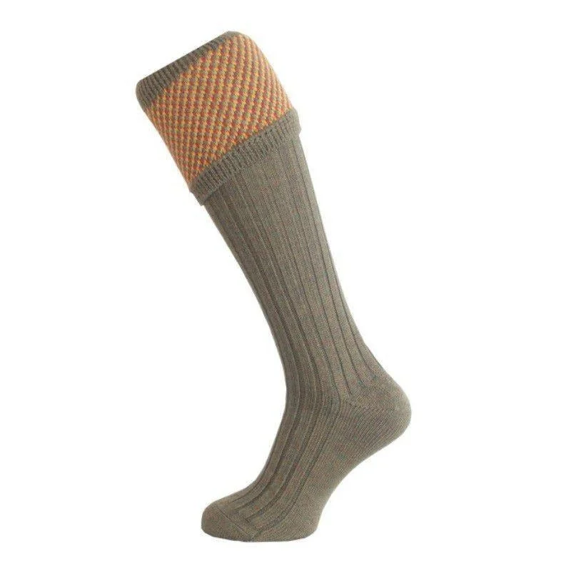 Lightweight no-show socks-William Powell Tayside Mens Merino Shooting Socks - Bracken