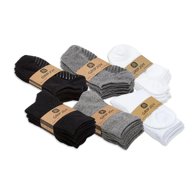 Cozy fleece-lined socks-Women's Crew + Low Cut Grip Bundle