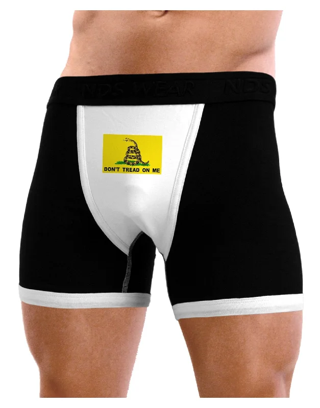 Men’s breathable jersey boxer briefs-Classic Gadsden Flag Don‘t Tread On Me Mens Boxer Brief Underwear