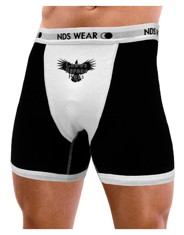 Men’s comfy modal briefs-Crows Before Hoes Design Mens Boxer Brief Underwear by TooLoud