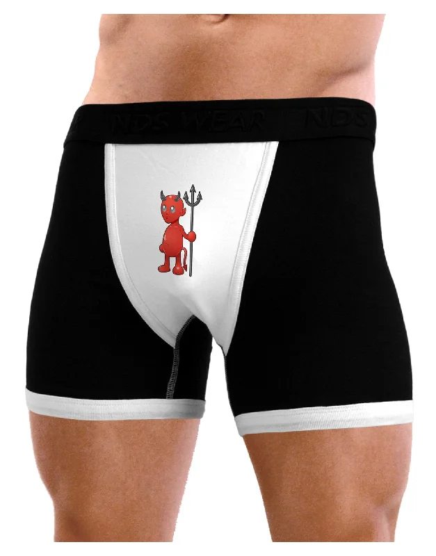 Men’s breathable seamless boxer briefs-Cute Devil - Halloween Design Mens Boxer Brief Underwear