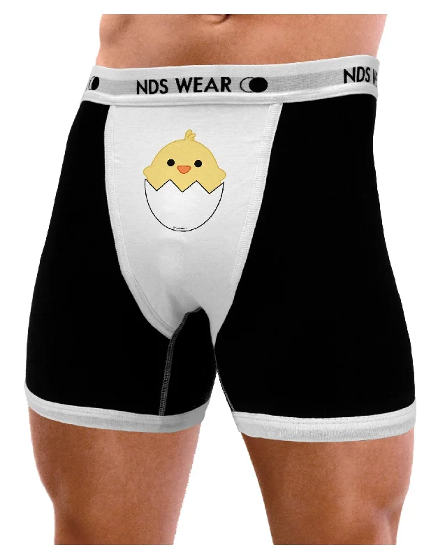 Men’s smooth cotton trunks-Cute Hatching Chick Design Mens Boxer Brief Underwear by TooLoud