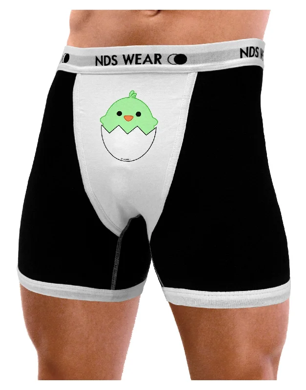 Men’s organic modal briefs-Cute Hatching Chick - Green Mens Boxer Brief Underwear by TooLoud