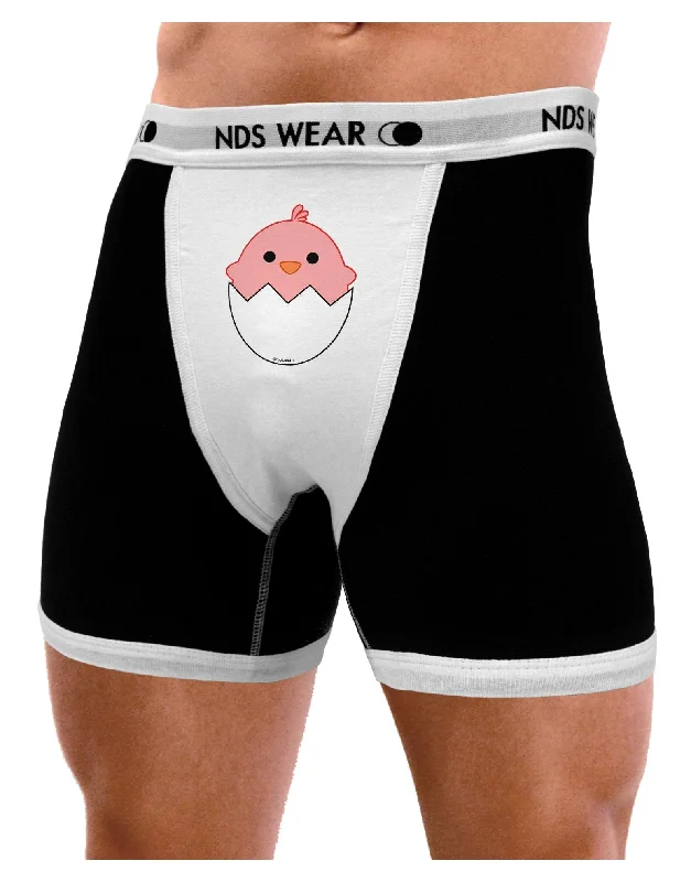 Men’s low-rise performance trunks-Cute Hatching Chick - Pink Mens Boxer Brief Underwear by TooLoud