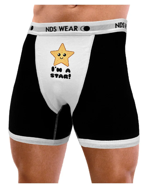 Men’s quick-dry mesh briefs-Cute Starfish - I am a Star Mens Boxer Brief Underwear by TooLoud