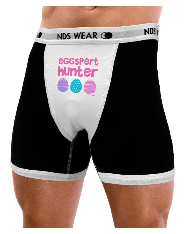 Men’s lightweight cotton-blend trunks-Eggspert Hunter - Easter - Pink Mens Boxer Brief Underwear by TooLoud