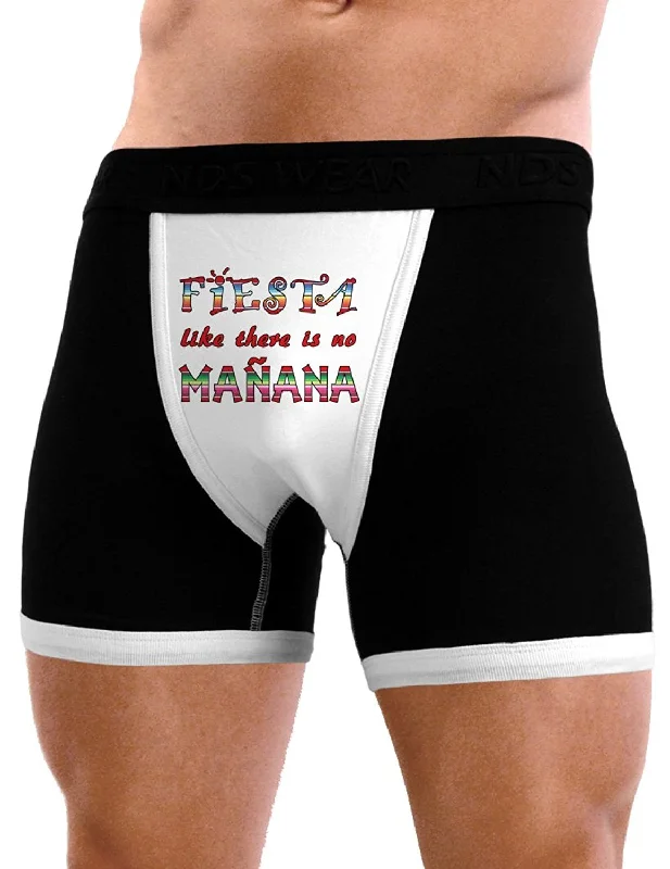 Men’s quick-dry performance trunks-Fiesta Like There's No Manana Mens Boxer Brief Underwear