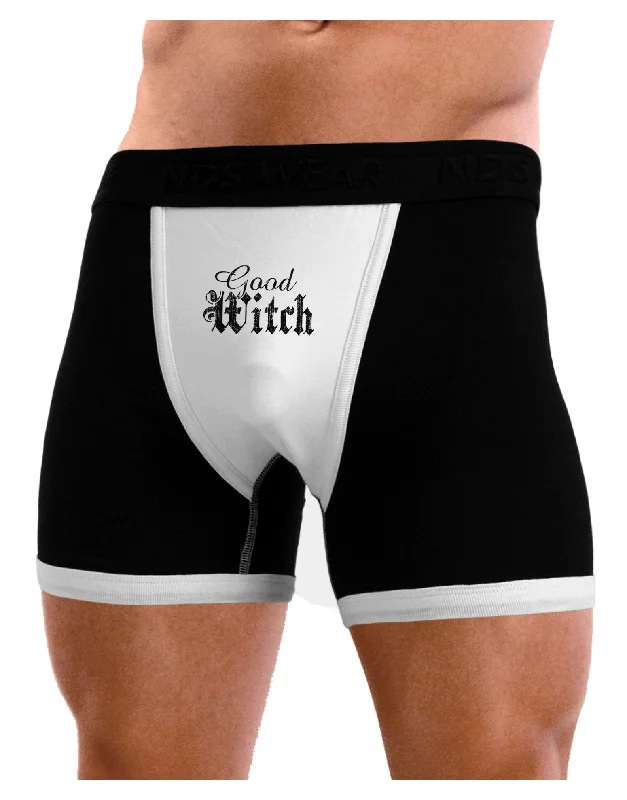 Men’s comfy jersey trunks-Good Witch - Halloween Distressed Mens Boxer Brief Underwear